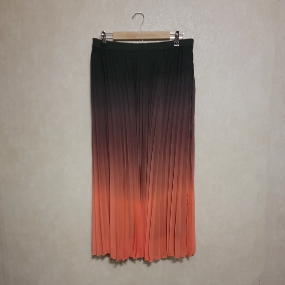 Ombre Pleated Skirt